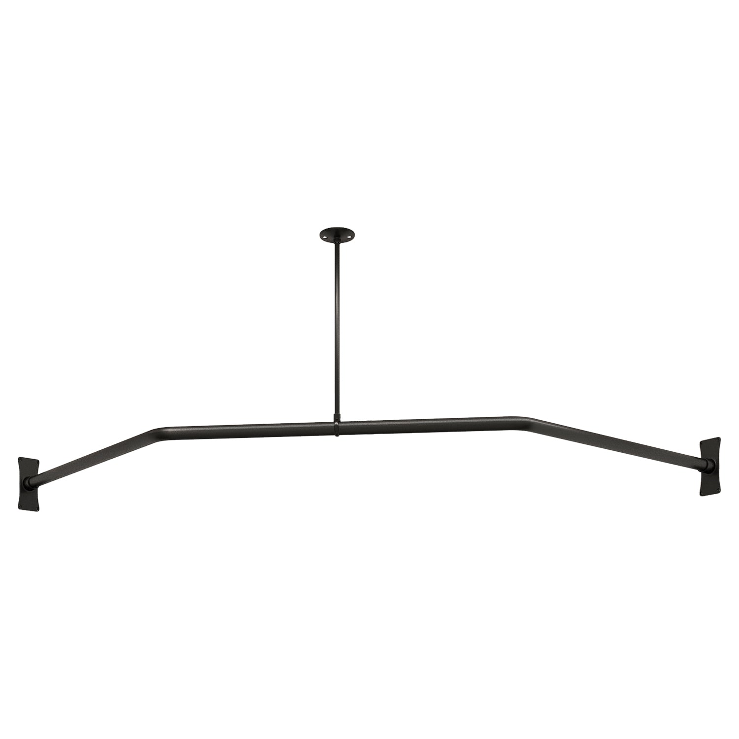 Naiture Corner Neo-Angle Fitting Room Clothing Store Curtain Rod Heavy Duty 304 Stainless Steel with Ceiling Support, Changing Room Used in Mall, Office, Boutique, Wedding Dress Shop, Private Space